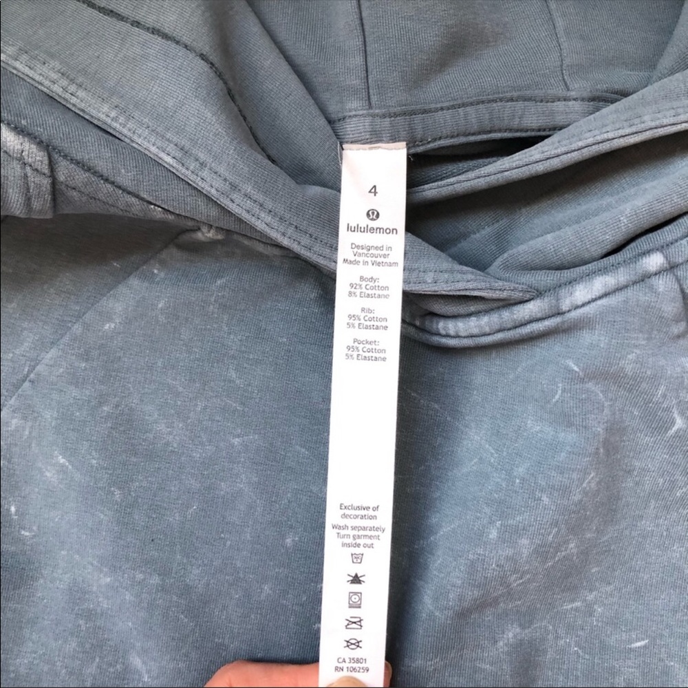 Lululemon Scuba Pullover Washed Blue Charcoal - Picture 3 of 4